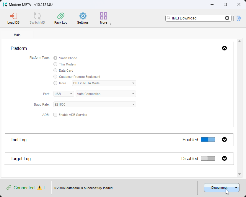 Modem META Disconnect